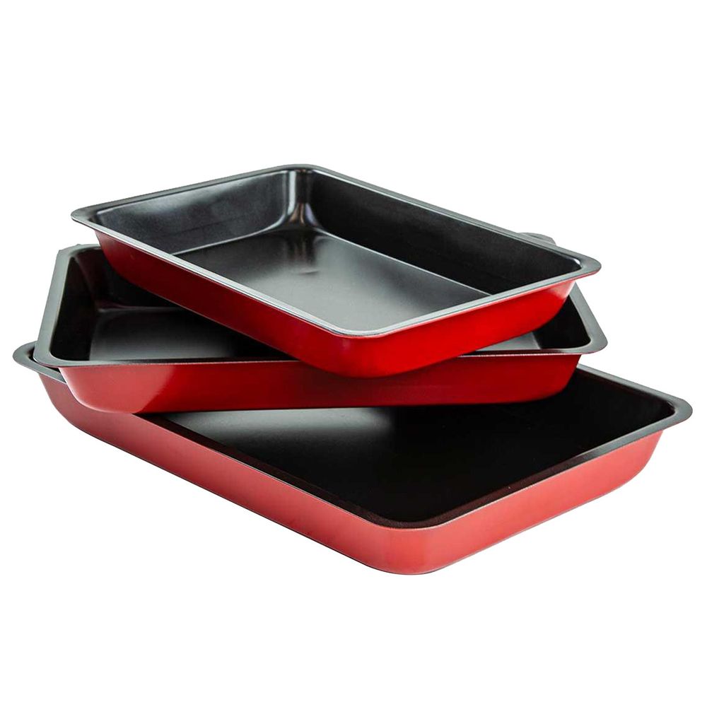 1X 3Pc Non-Stick Baking Trays | R001 | AS-97969-Seasons Home Store