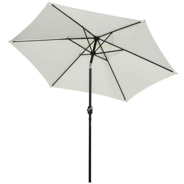 2.7M Patio Tilt Umbrella Sun Parasol Outdoor Sun Shade Aluminium Frame & Crank-Seasons Home Store