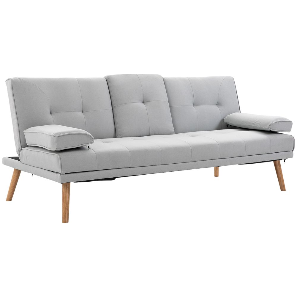 3 Seater Sofa Bed Scandi Style Recliner Adjustable Back Middle Table-Seasons Home Store