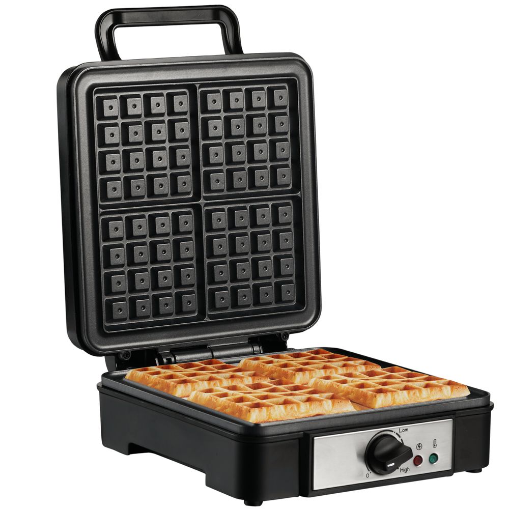 4 Slice Waffle Maker w/ Deep Cooking Plate Adjustable Temperature1200W-Seasons Home Store