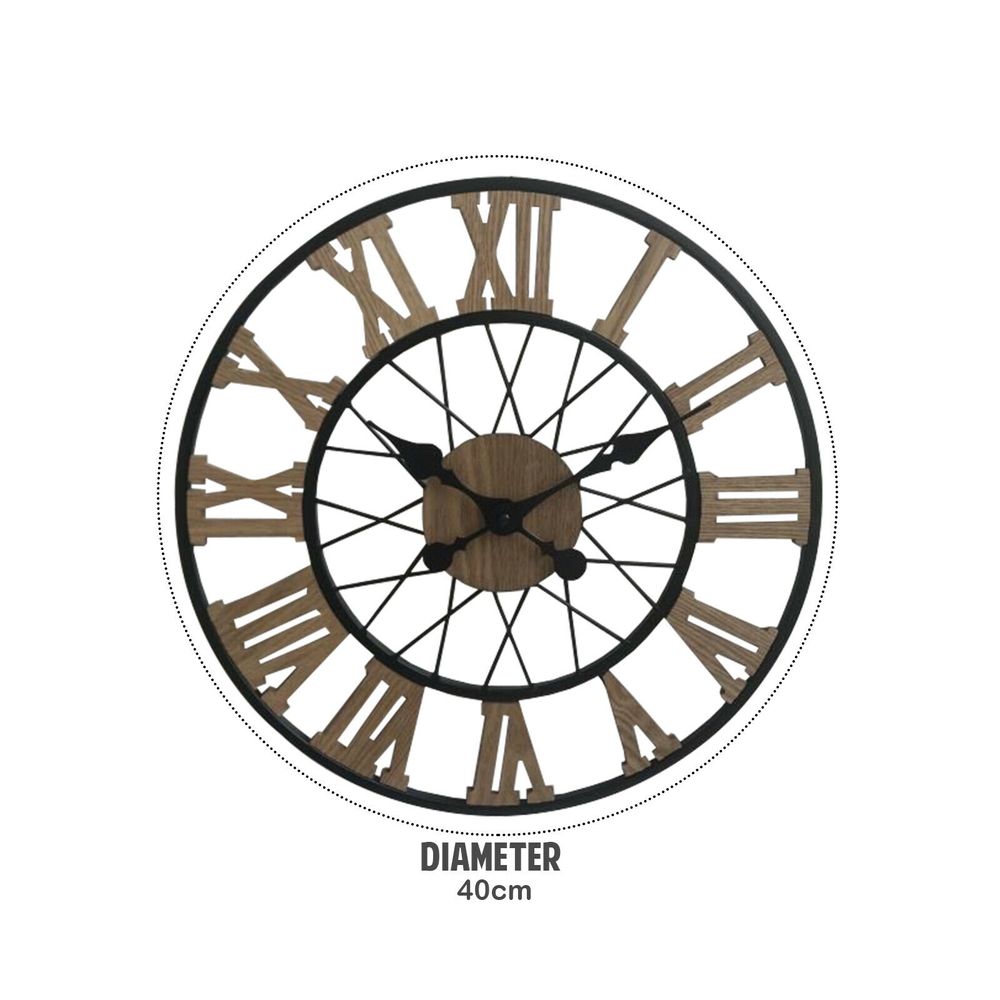 40CM Wood Design Clock-Seasons Home Store