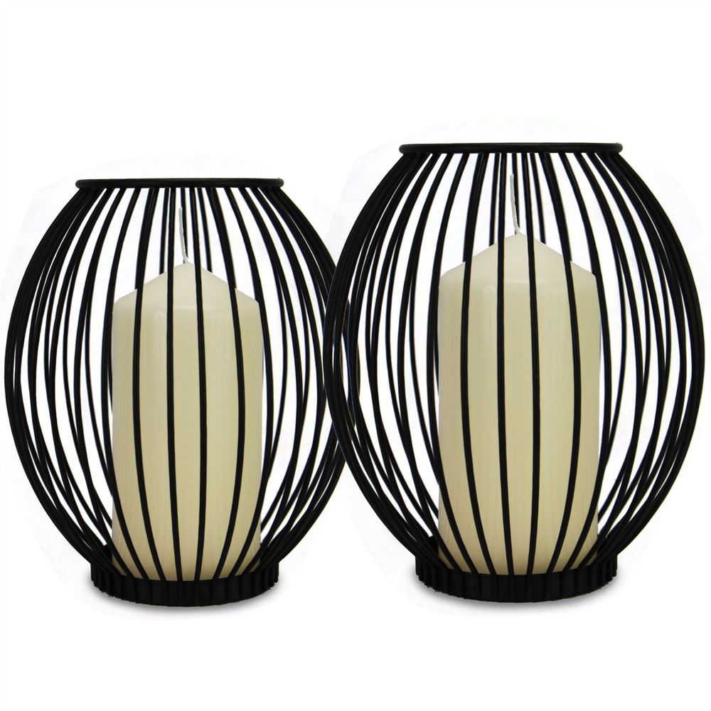 Cage Candle Holders - Set of 2 | M&W-Seasons Home Store