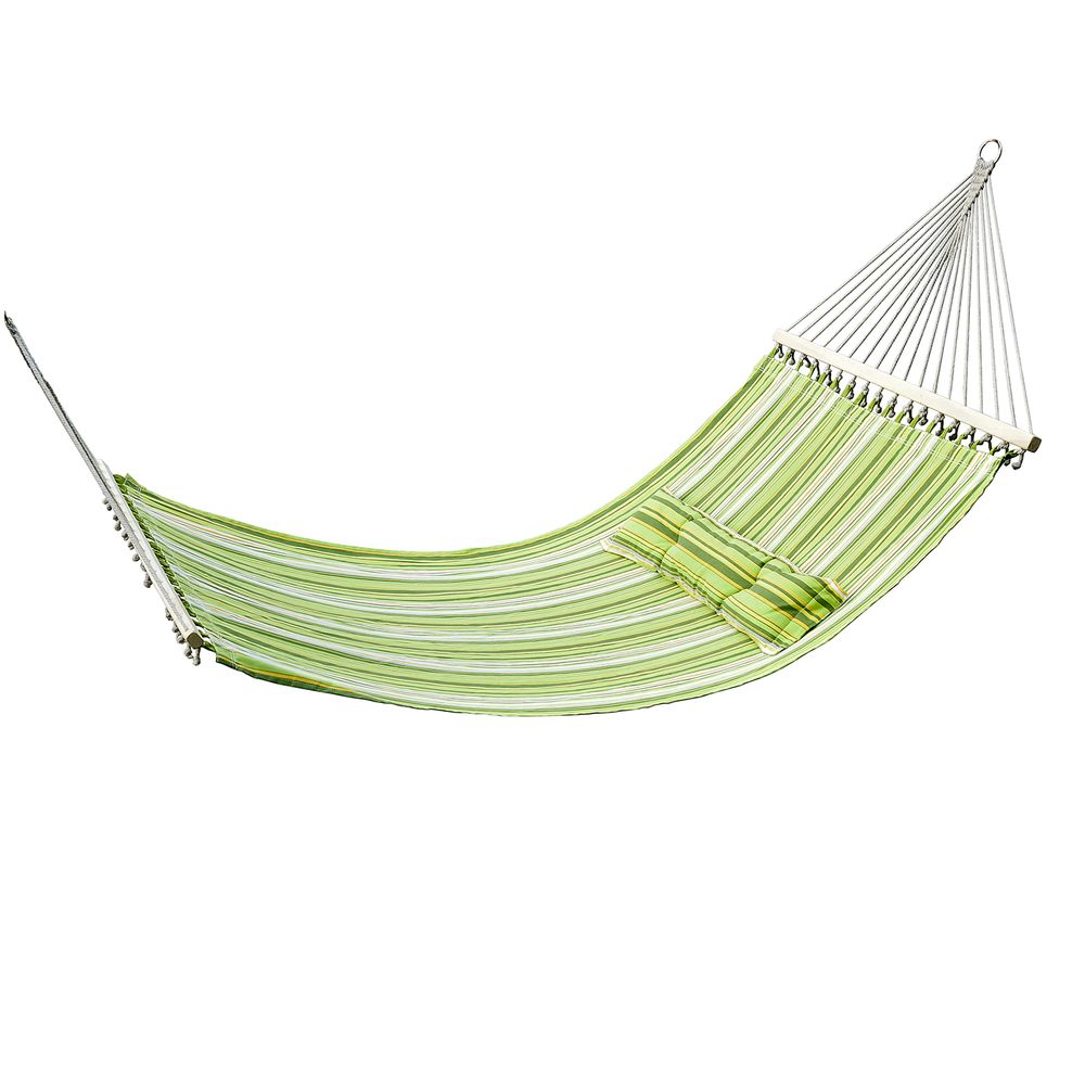 Double Outdoor Patio Cotton Hammock Swing Bed with Pillow-Seasons Home Store