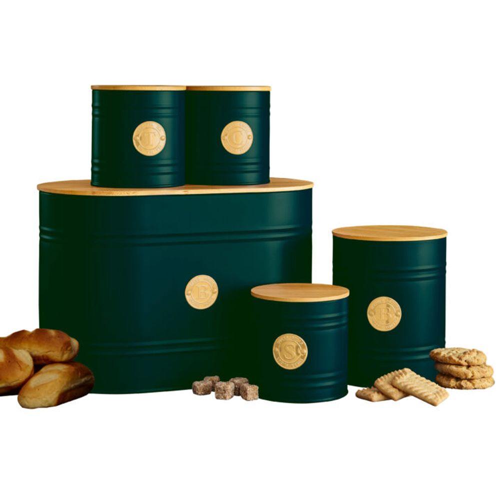 Emerald Green Scandi 5 Piece Kitchen Canister Set-Seasons Home Store