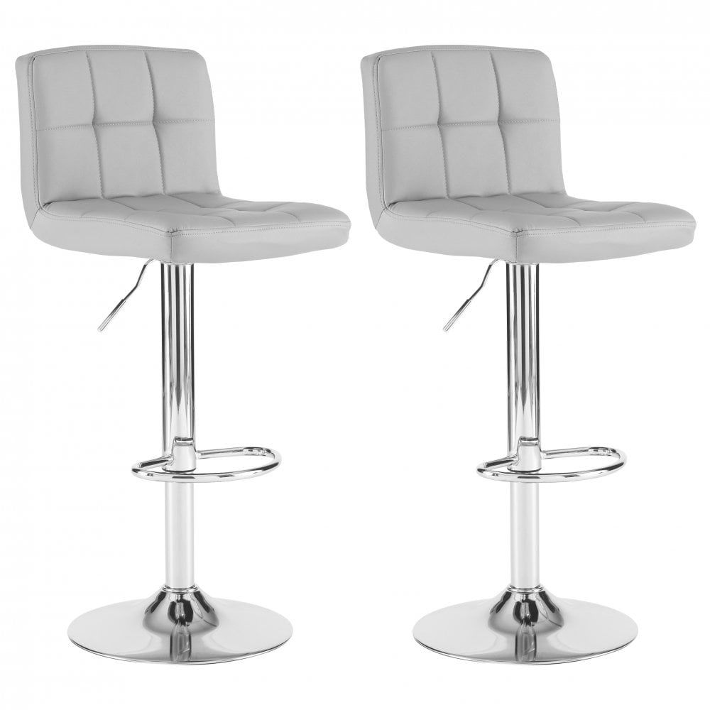 Faux Leather Bar Stool with Chrome Leg-Seasons Home Store