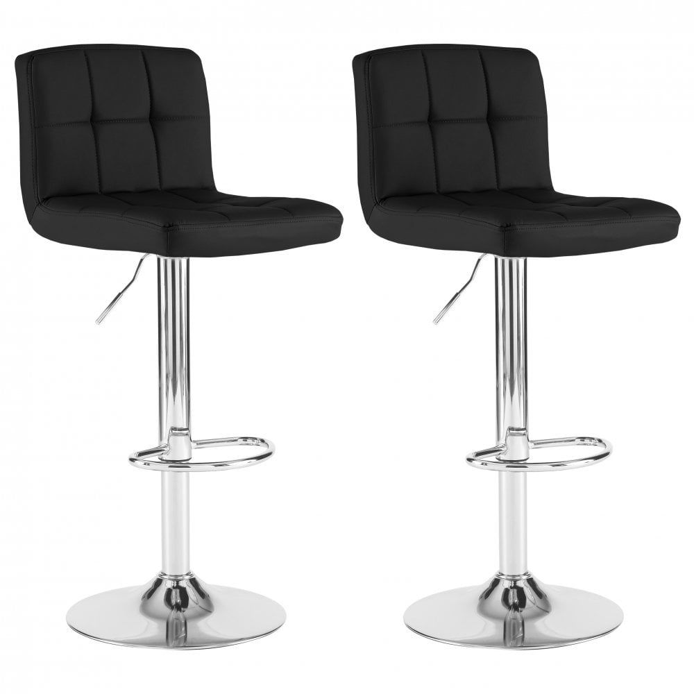 Faux Leather Bar Stool with Chrome Leg-Seasons Home Store