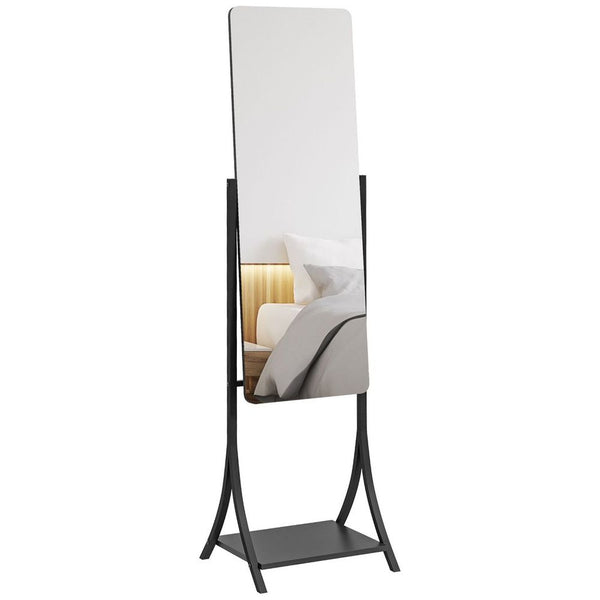 Freestanding Full Length Mirror Adjustable Full Body Mirror / Shelf-Seasons Home Store