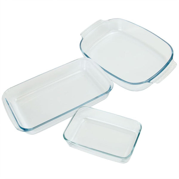 Glass Roasting & Baking Oven Dishes - Set of 3-Seasons Home Store