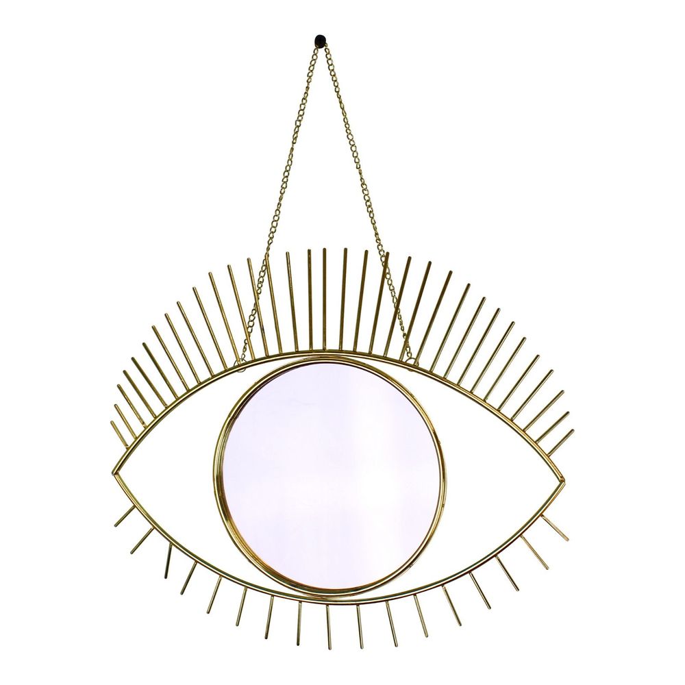 Gold Metal Eye Mirror-Seasons Home Store