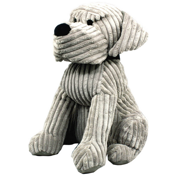 Large Grey Ribbed Dog Doorstop-Seasons Home Store