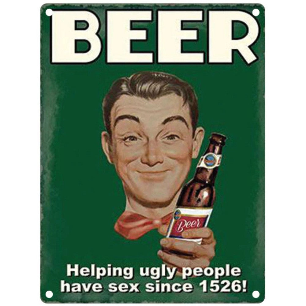 Large Metal Sign 60 x 49.5cm Funny Beer-Seasons Home Store