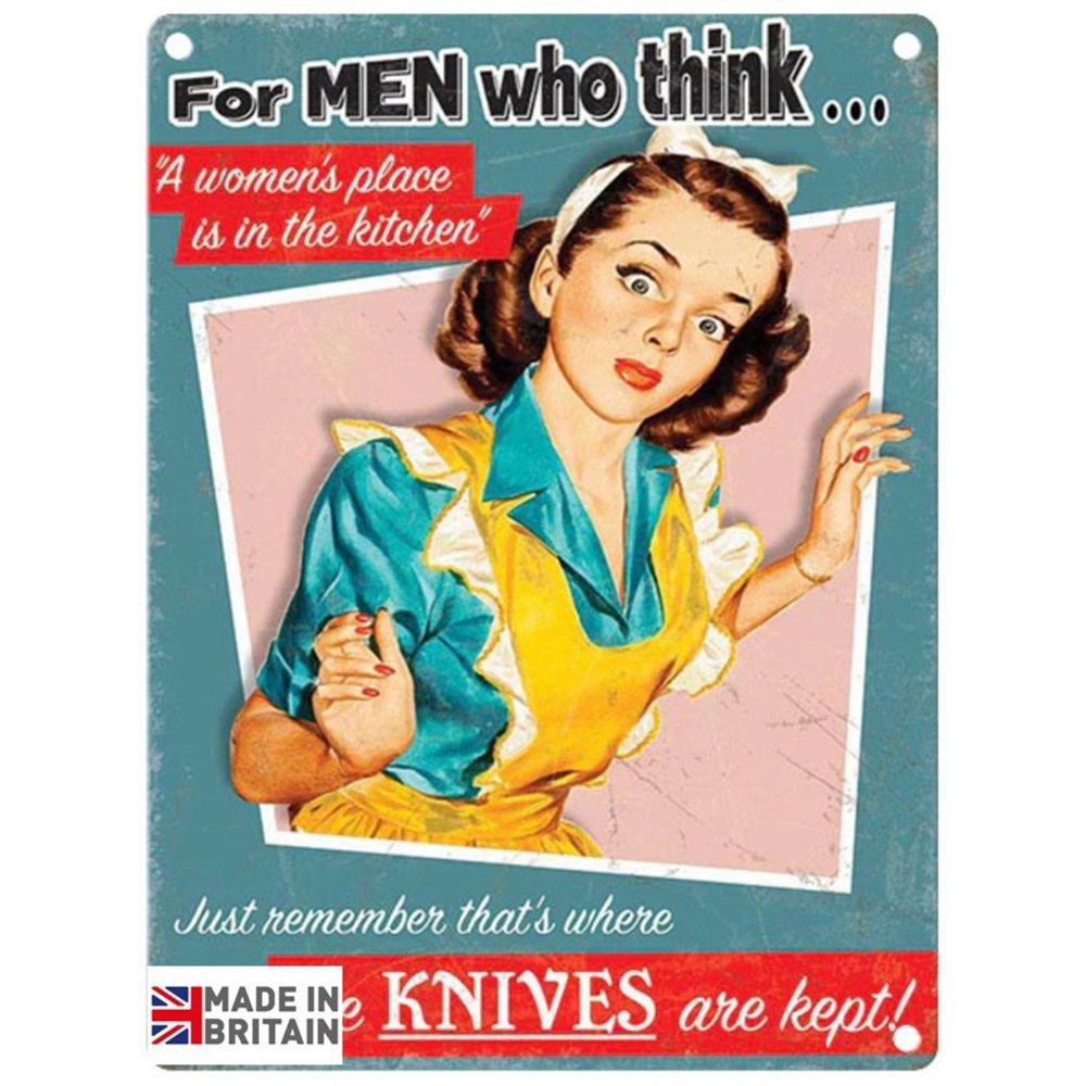 Large Metal Sign 60 x 49.5cm Funny Just remember where the knives are kept-Seasons Home Store