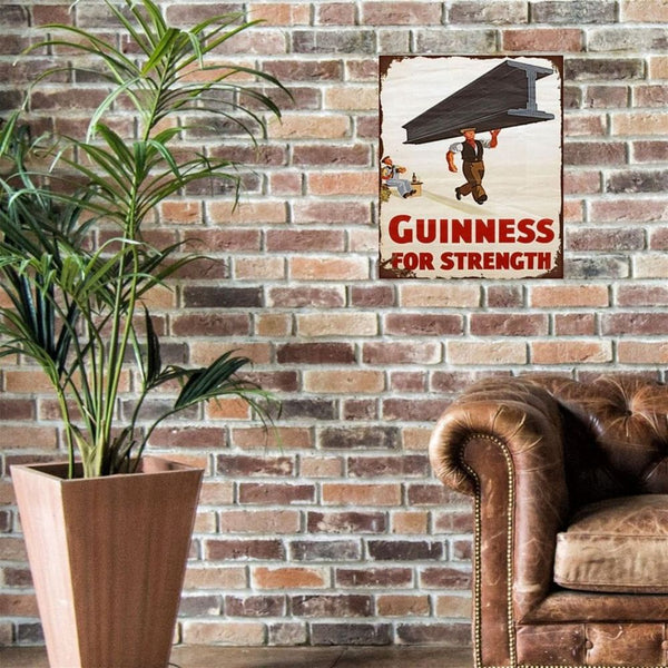 Large Metal Sign 60 x 49.5cm Guinness Beer Advert Girder-Seasons Home Store