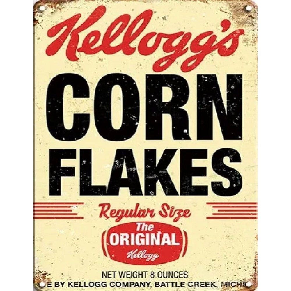 Large Metal Sign 60 x 49.5cm Kellogs Corn Flakes-Seasons Home Store