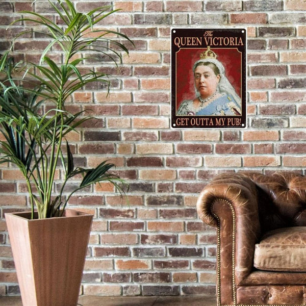 Large Metal Sign 60 x 49.5cm Pub Signs Queen Victoria-Seasons Home Store