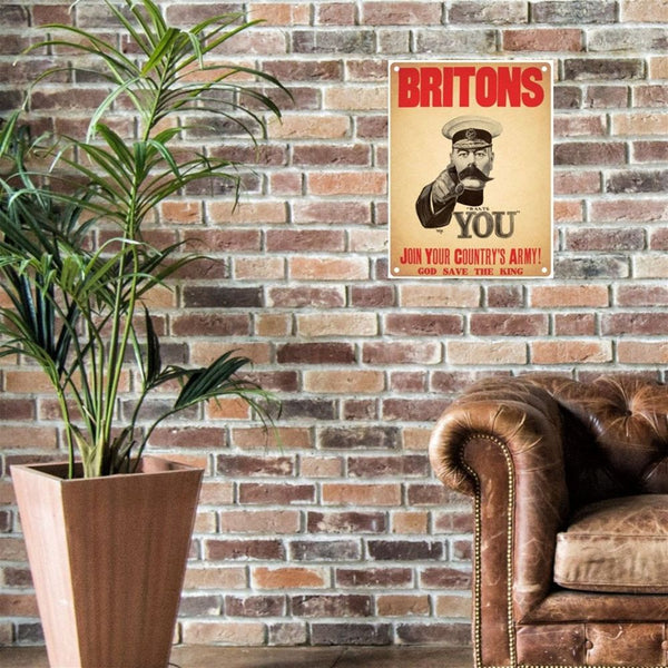 Large Metal Sign 60 x 49.5cm Vintage Retro Britons Got You-Seasons Home Store