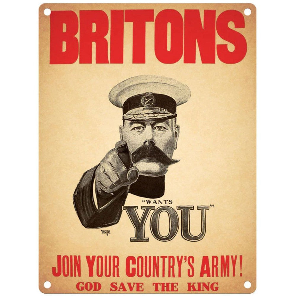 Large Metal Sign 60 x 49.5cm Vintage Retro Britons Got You-Seasons Home Store