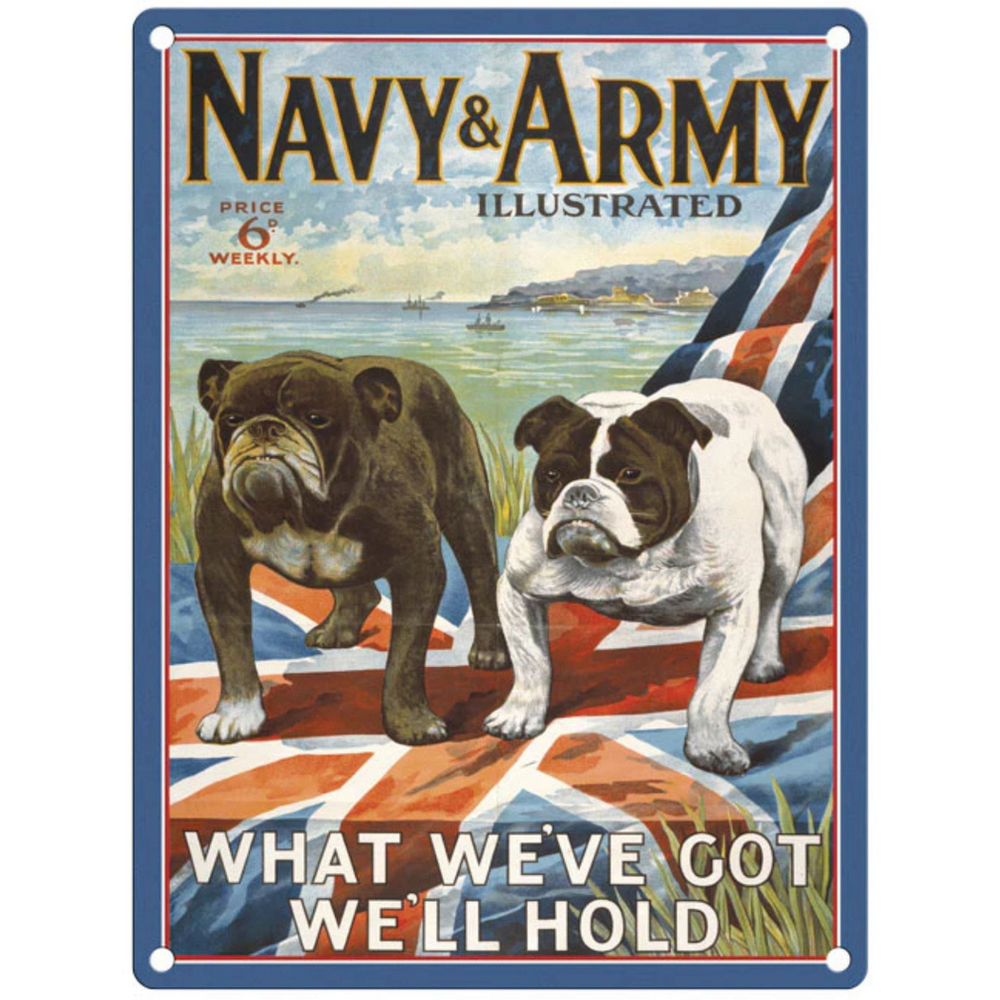 Large Metal Sign 60 x 49.5cm Vintage Retro Navy & Army-wall pictures-Seasons Home Store