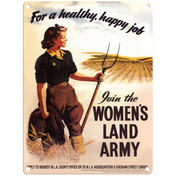 Large Metal Sign 60 x 49.5cm Vintage Retro Women's Land Army-Seasons Home Store