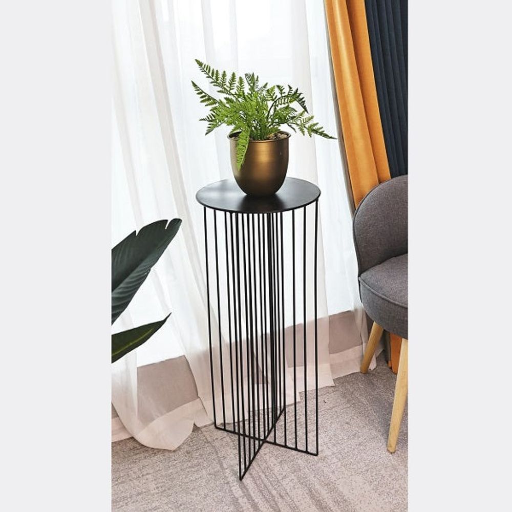 Metal Flower Stand Side Table - SLENDER-Seasons Home Store