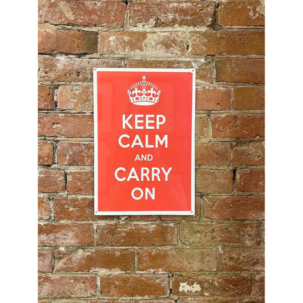 Metal Humour Wall Sign - Keep Calm And Carry On-Seasons Home Store