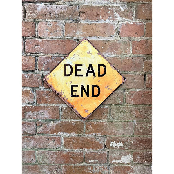 Metal Square Wall Sign - Dead End-Seasons Home Store