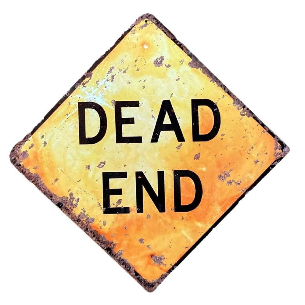 Metal Square Wall Sign - Dead End-Seasons Home Store