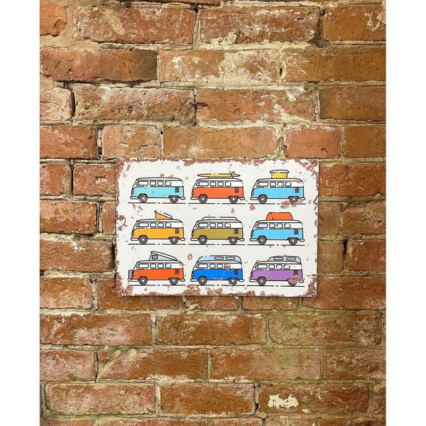 Metal Vintage Wall Sign - Camper Van Collection-Seasons Home Store