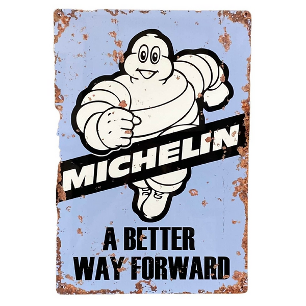 Metal Vintage Wall Sign - Michelin A Better Way Forward Tyres-Seasons Home Store