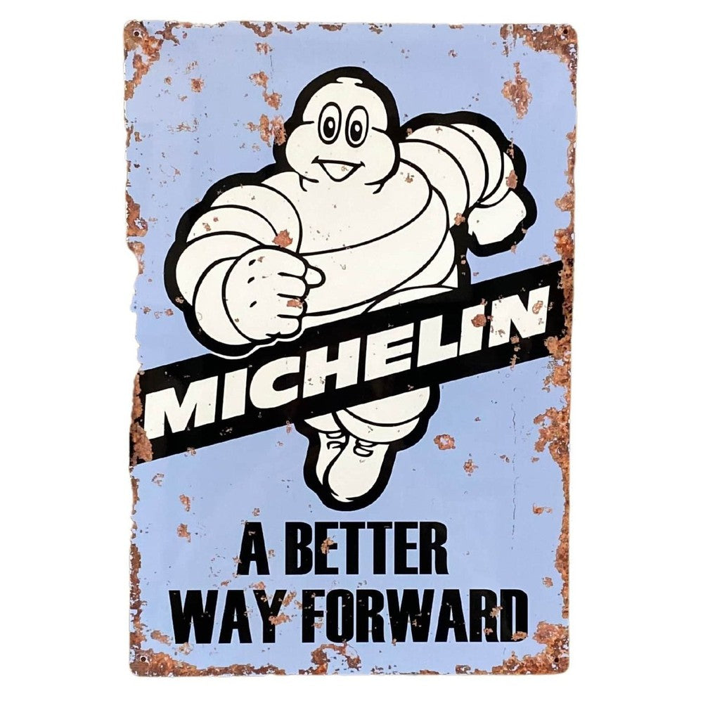 Metal Vintage Wall Sign - Michelin A Better Way Forward Tyres-Seasons Home Store