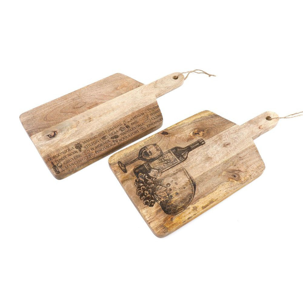 Pair of Engraved Chopping Borads Cheese and Wine-Seasons Home Store