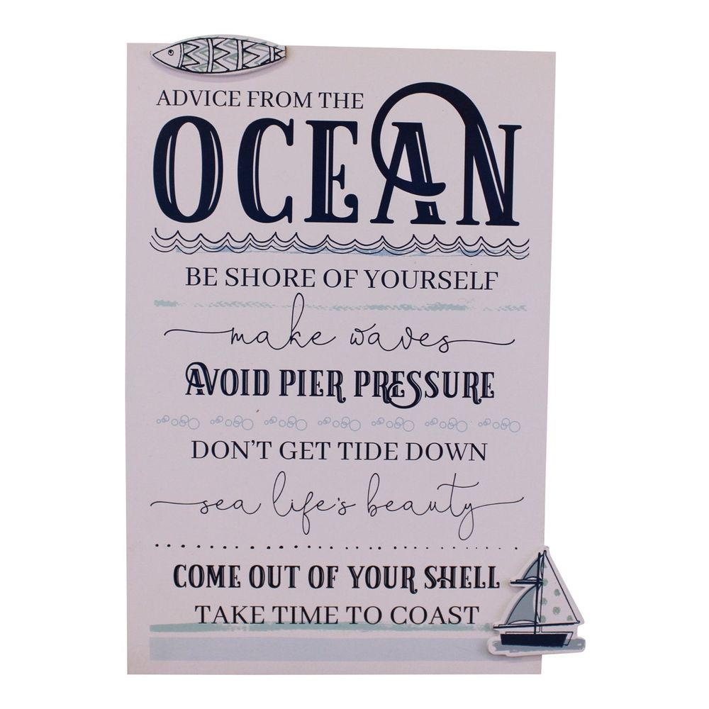 Rules Of The Ocean Wall Plaque-Seasons Home Store