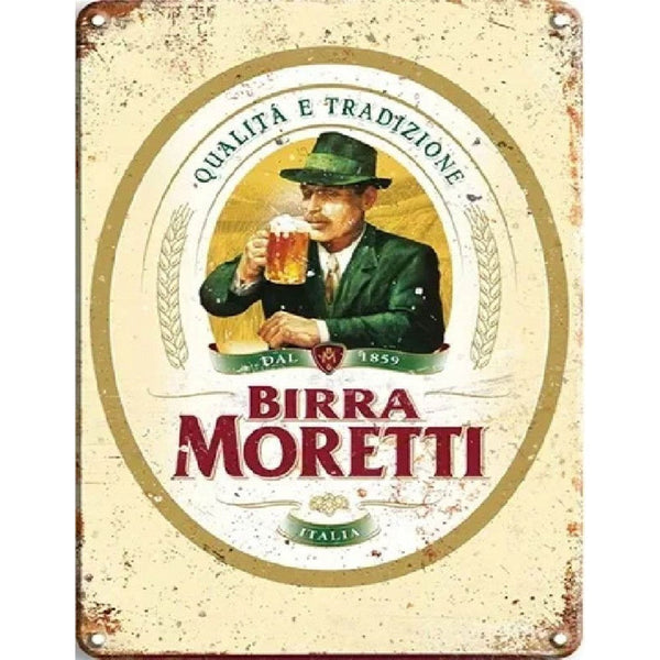 Small Metal Sign 45 x 37.5cm Birra Moretti-Seasons Home Store