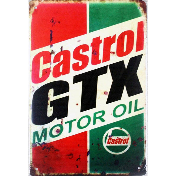 Small Metal Sign 45 x 37.5cm Castol GTX Motor Oil-Seasons Home Store