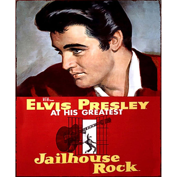 Small Metal Sign 45 x 37.5cm Elvis Presley Jailhouse Rock-Seasons Home Store