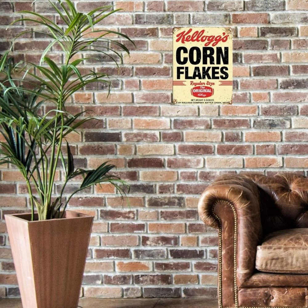 Small Metal Sign 45 x 37.5cm Kellogs Corn Flakes-Seasons Home Store