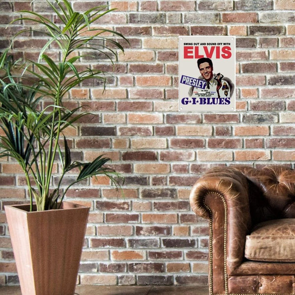 Small Metal Sign 45 x 37.5cm Movie Poster Elvis G.I Blues-Seasons Home Store