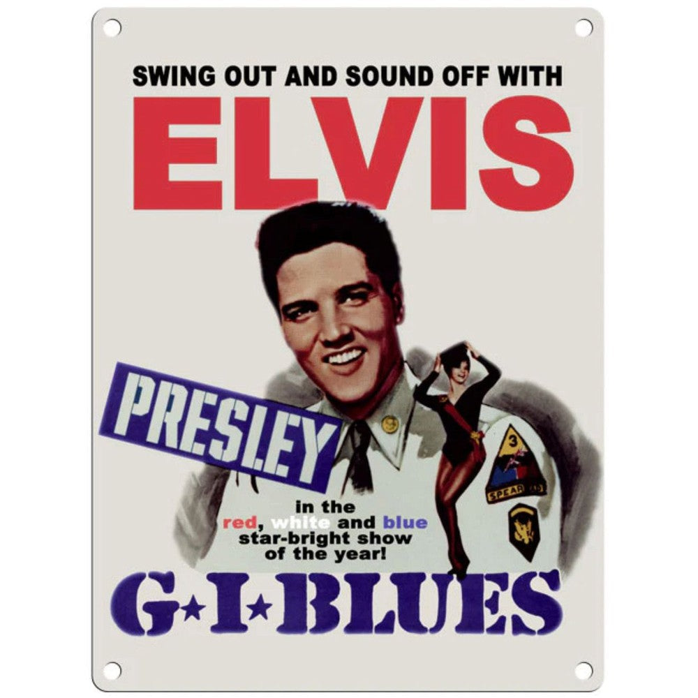 Small Metal Sign 45 x 37.5cm Movie Poster Elvis G.I Blues-Seasons Home Store