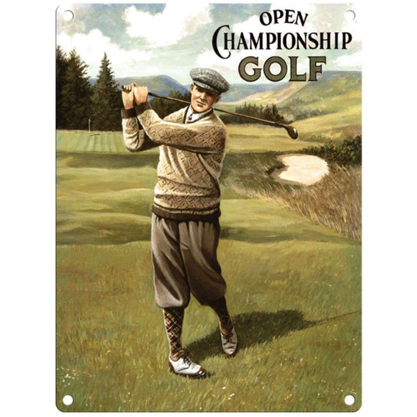 Small Metal Sign 45 x 37.5cm Vintage Retro Open Champ Golf-Seasons Home Store