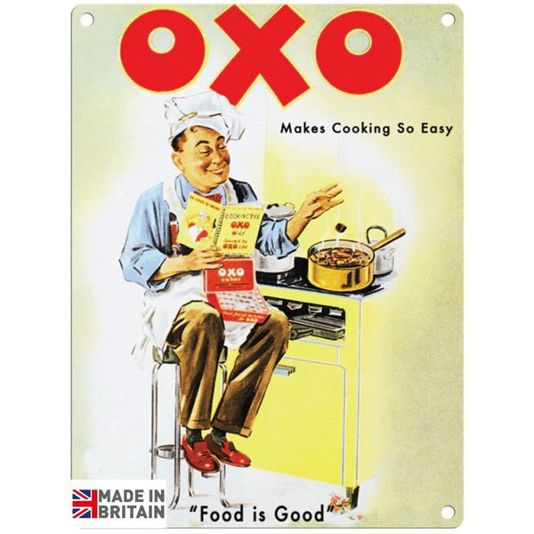 Small Metal Sign 45 x 37.5cm Vintage Retro Oxo-Seasons Home Store