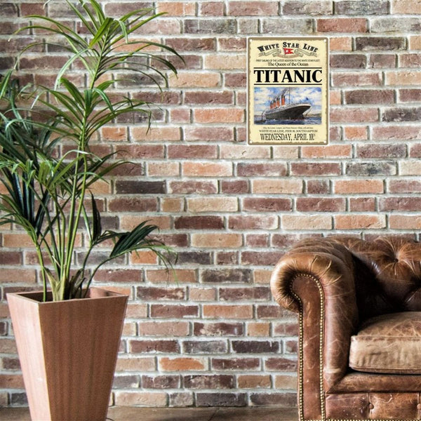 Small Metal Sign 45 x 37.5cm Vintage Retro Titanic-Seasons Home Store