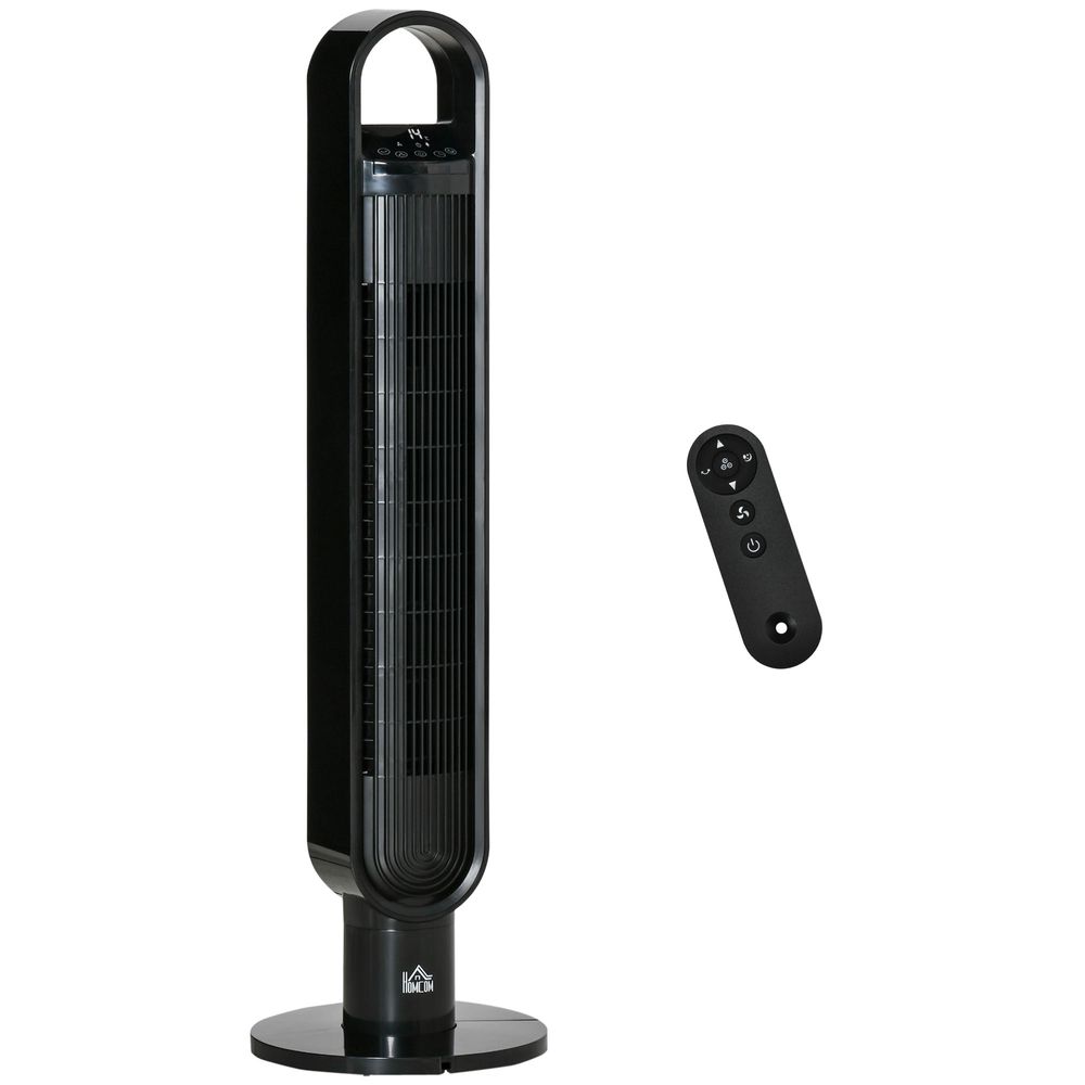 Tower Fan Cooling for Bedroom with Oscillating, 3 Sp, Timer, Black Home-Seasons Home Store