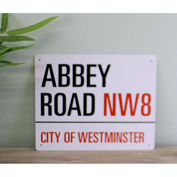 Vintage Metal Sign - Abbey Road, London Street Sign-Seasons Home Store