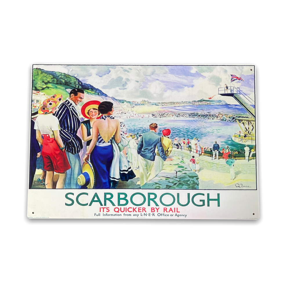 Vintage Metal Sign - British Railways Retro Advertising, Scarborough-Seasons Home Store