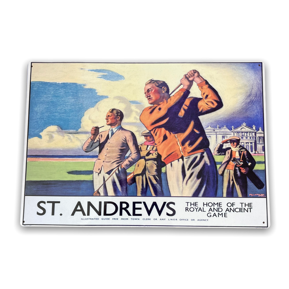 Vintage Metal Sign - British Railways Retro Advertising, St Andrews, Scotland-Seasons Home Store