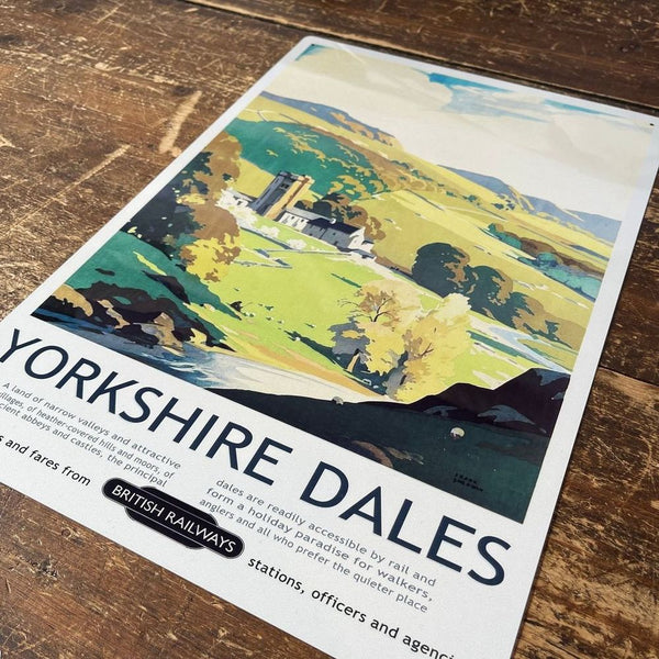 Vintage Metal Sign - British Railways Retro Advertising, Yorkshire Dales-Seasons Home Store