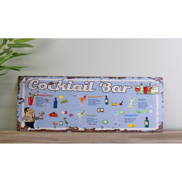 Vintage Metal Sign - Cocktail Bar-Seasons Home Store