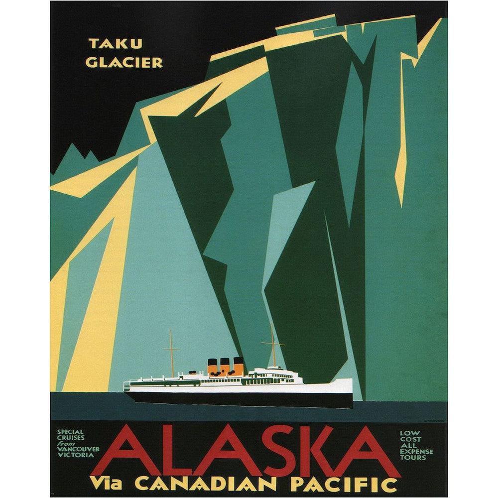 Vintage Metal Sign - Retro Advertising - Alaska Via Canadian Pacific Travel-Seasons Home Store