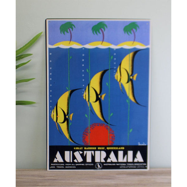 Vintage Metal Sign - Retro Advertising - Australia Fish-Seasons Home Store