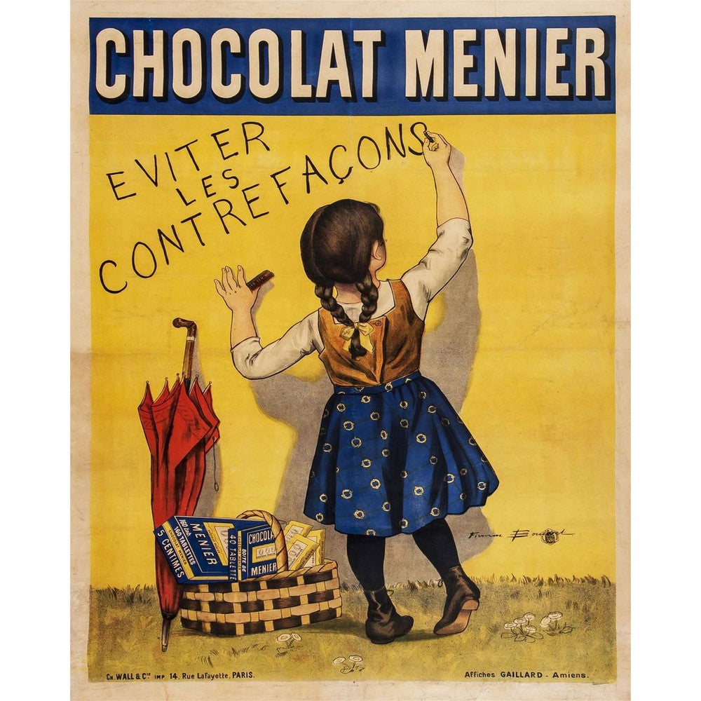 Vintage Metal Sign - Retro Advertising - Chocolate Menier-Seasons Home Store